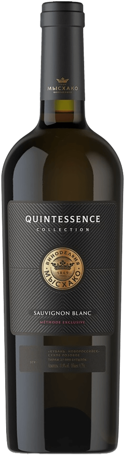 Квитэссенция Совиньон Блан Кубань. Новороссийск ЗГУ Мысхако 0.75 л