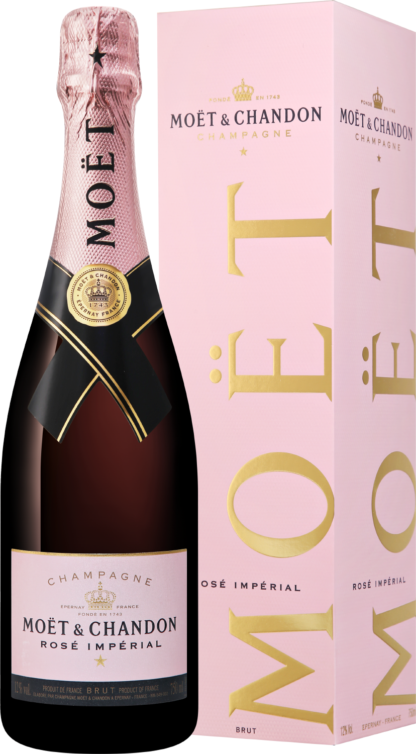 Моет э Шандон Империал Брют Розе Шампань AOC в подарочной упаковке 0.75 л