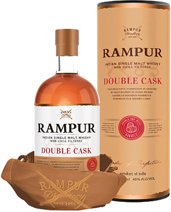 Рампур Дабл Каск Солодовый Виски в подарочной упаковке 0.7 л