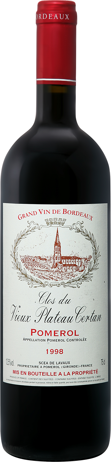 Кло дю Вье Плато Сертан Помероль 1998 0.75 л