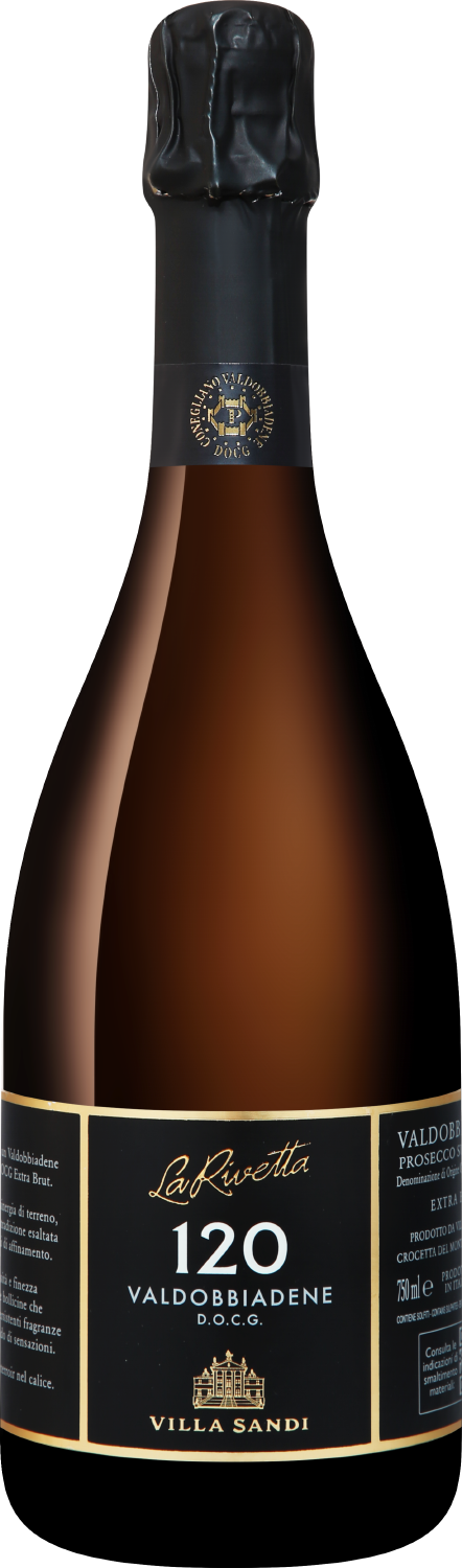 Вилла Санди Ла Риветта 120 Просекко ди Вальдоббьядене Супериоре DOCG Экстра Брют 2022 0.75 л