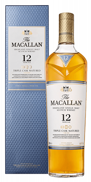 The Macallan Triple Cask Matured 12 y.o. Highland single malt scotch whisky (gift box), 0.7л