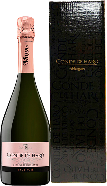 Conde de Haro Brut Rose Cava DO Bodegas Muga (gift box), 0.75 л в Санкт-Петербурге