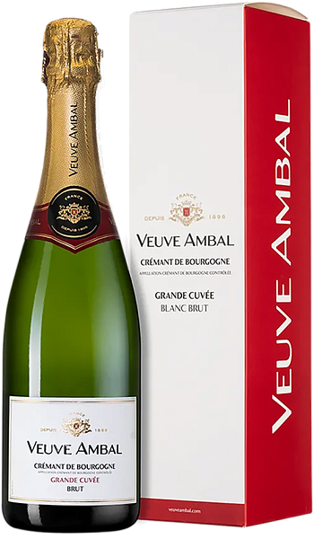 Grande Cuvee Blanc Cremant de Bourgogne AOC Brut Veuve Ambal (gift box), 0.75 л в Санкт-Петербурге