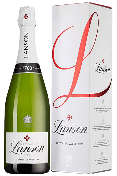 Lanson White Label Sec Champagne AOC (gift box), 0.75 л в Санкт-Петербурге
