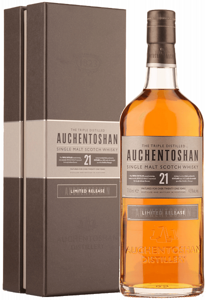Auchentoshan 21 y.o. Single Malt Scotch Whisky (gift box), 0.7л