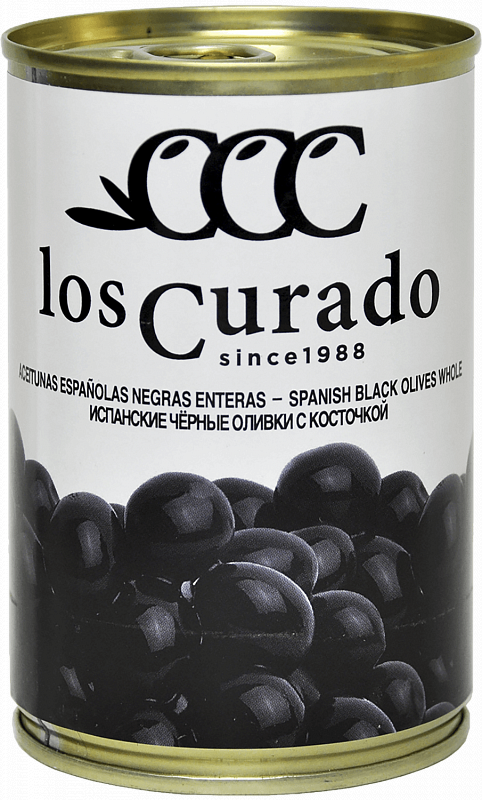 Черные оливки с косточкой Лос Курадо 0.3 л