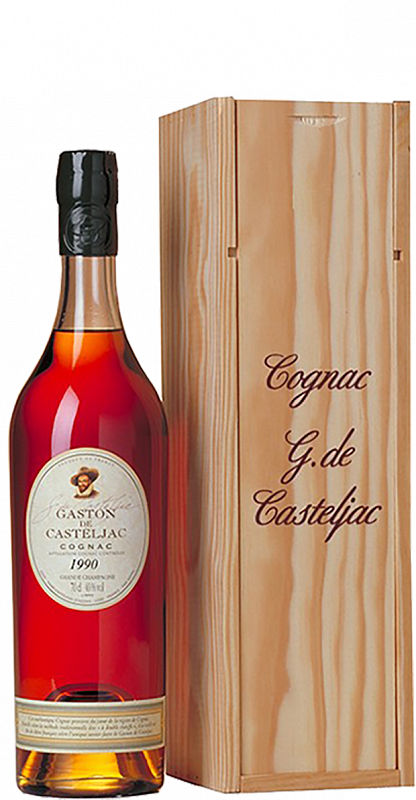 Гастон де Кастельжак 1990 Гранд Шампань в деревянной упаковке 1990 0.7 л