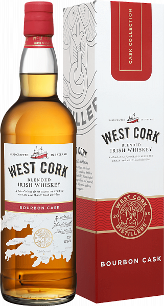 West Cork Bourbon Cask Blended Irish Whiskey (gift box), 0.7л