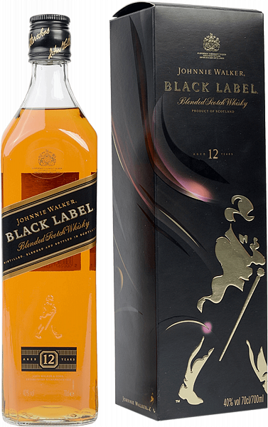 Johnnie Walker Black Label Blended Scotch Whisky (gift box), 0.7л