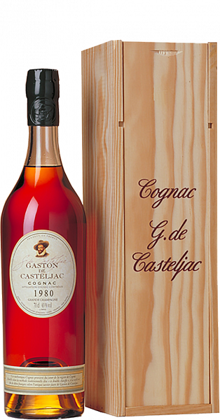 Gaston de Casteljac 1980 Grande Champagne (in wooden box), 0.7 л