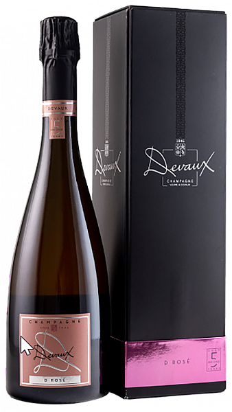 Игристое вино Devaux D Rose Brut Champagne AOC (gift box), 0.75 л