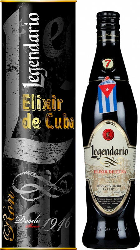 Легендарио Эликсир де Куба в подарочной упаковке 0.7 л