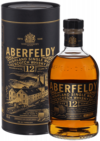 Aberfeldy 12 Years Old Highland Single Malt Scotch Whisky (gift box), 0.7л