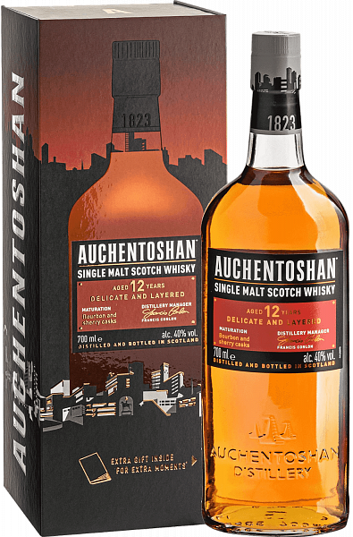 Auchentoshan single malt scotch whisky 12 y.o. (gift box), 0.7л