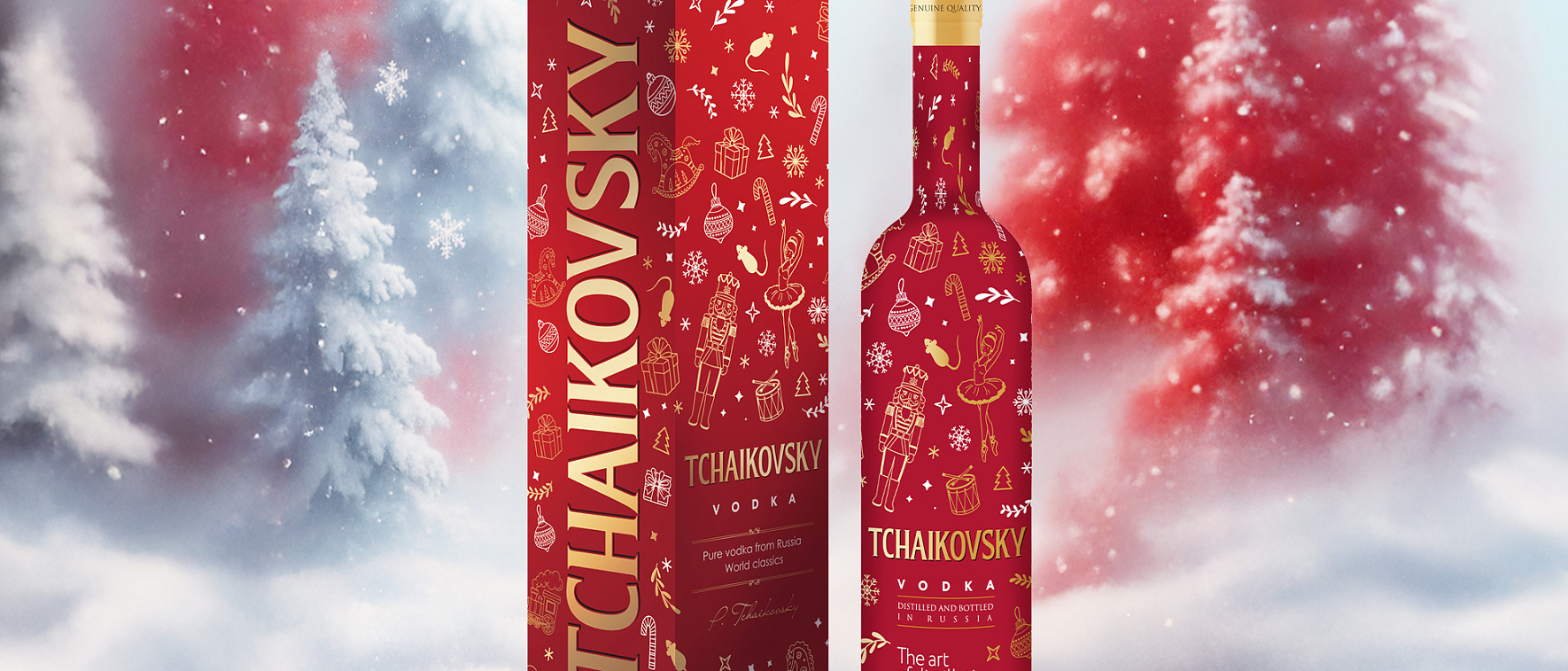 Лимитированный выпуск водки TCHAIKOVSKY «Щелкунчик» в новогоднем дизайне