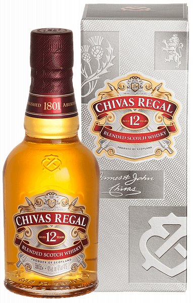 Chivas Regal 12 y.o. blended scotch whisky (gift box), 0.35л